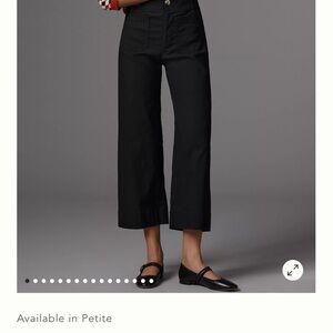 Maeve Black High-Rise Wide-Leg Pants
